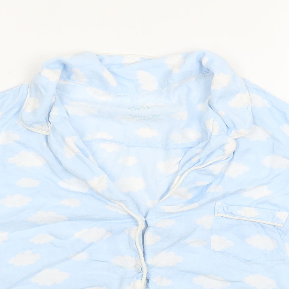 Love to lounge Womens Blue Solid  Top Pyjama Top Size L