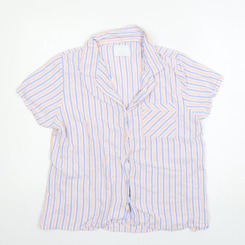 Matalan Womens Multicoloured Striped  Top Pyjama Top Size 16