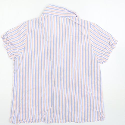 Matalan Womens Multicoloured Striped  Top Pyjama Top Size 16