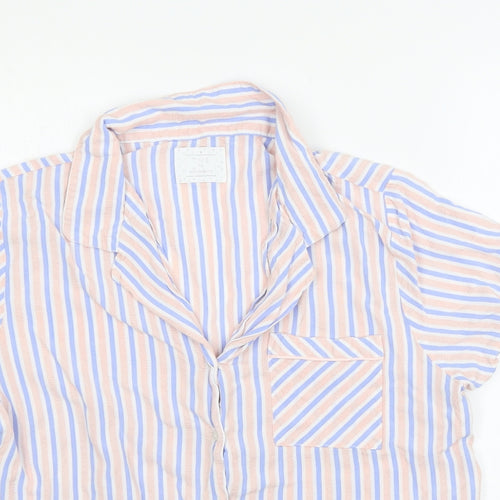 Matalan Womens Multicoloured Striped  Top Pyjama Top Size 16