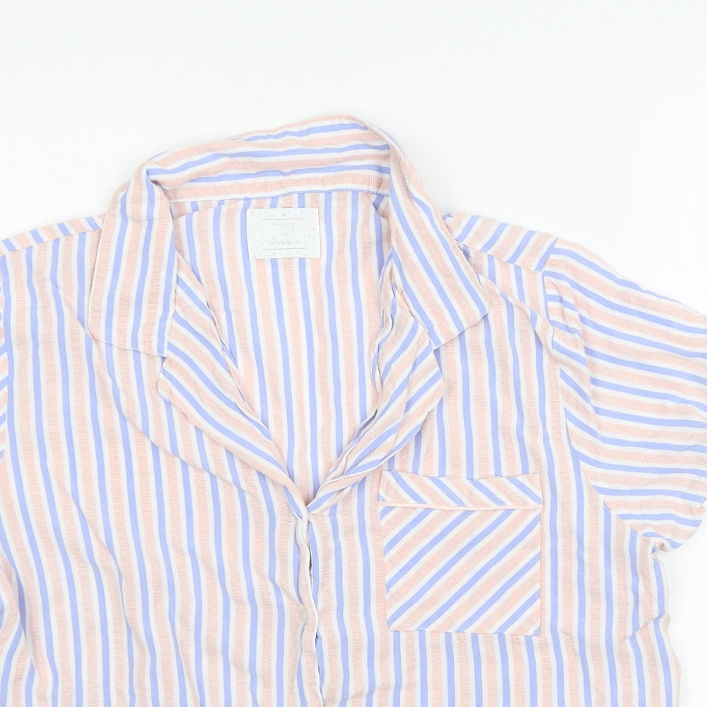 Matalan Womens Multicoloured Striped  Top Pyjama Top Size 16