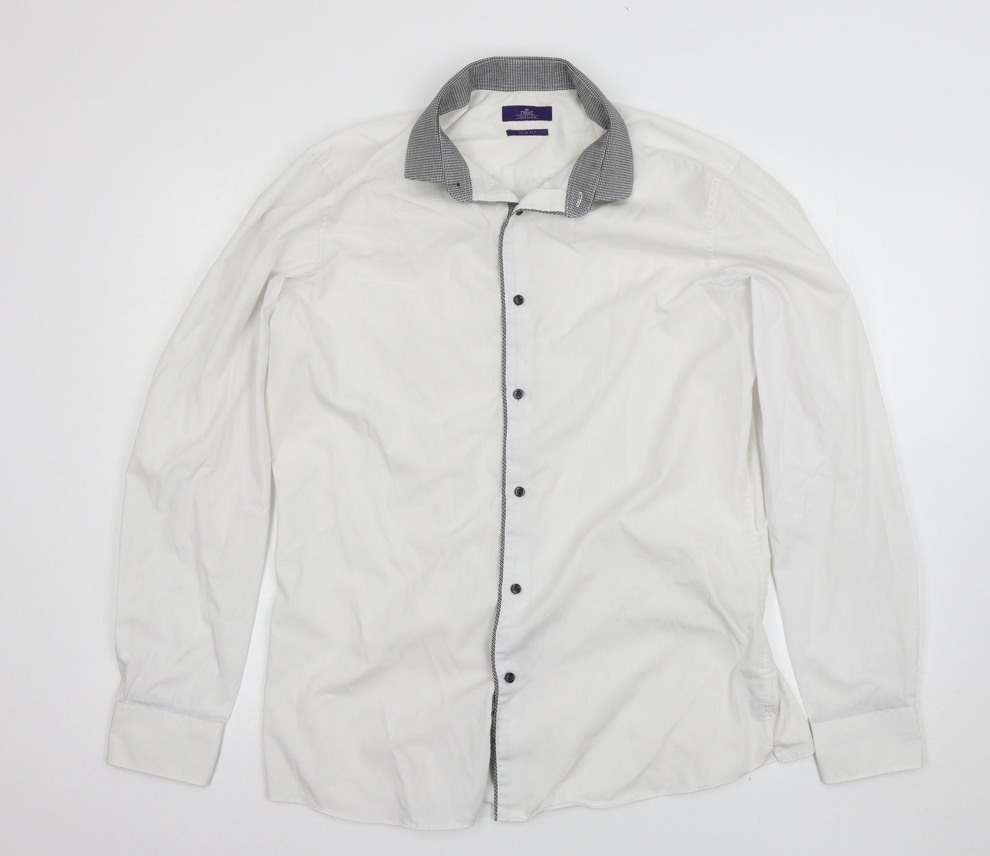 NEXT Mens White    Button-Up Size 16