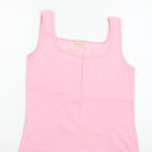 jeans &co Womens Pink   Basic Tank Size 16