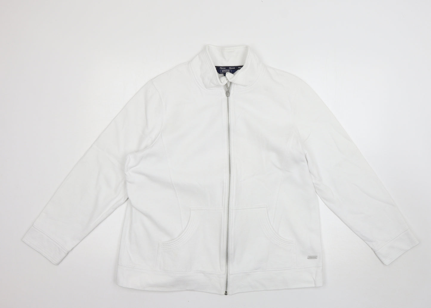 Debenhams Womens White   Full Zip Jumper Size 18