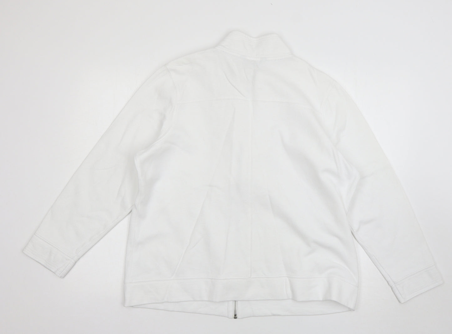 Debenhams Womens White   Full Zip Jumper Size 18