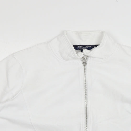 Debenhams Womens White   Full Zip Jumper Size 18