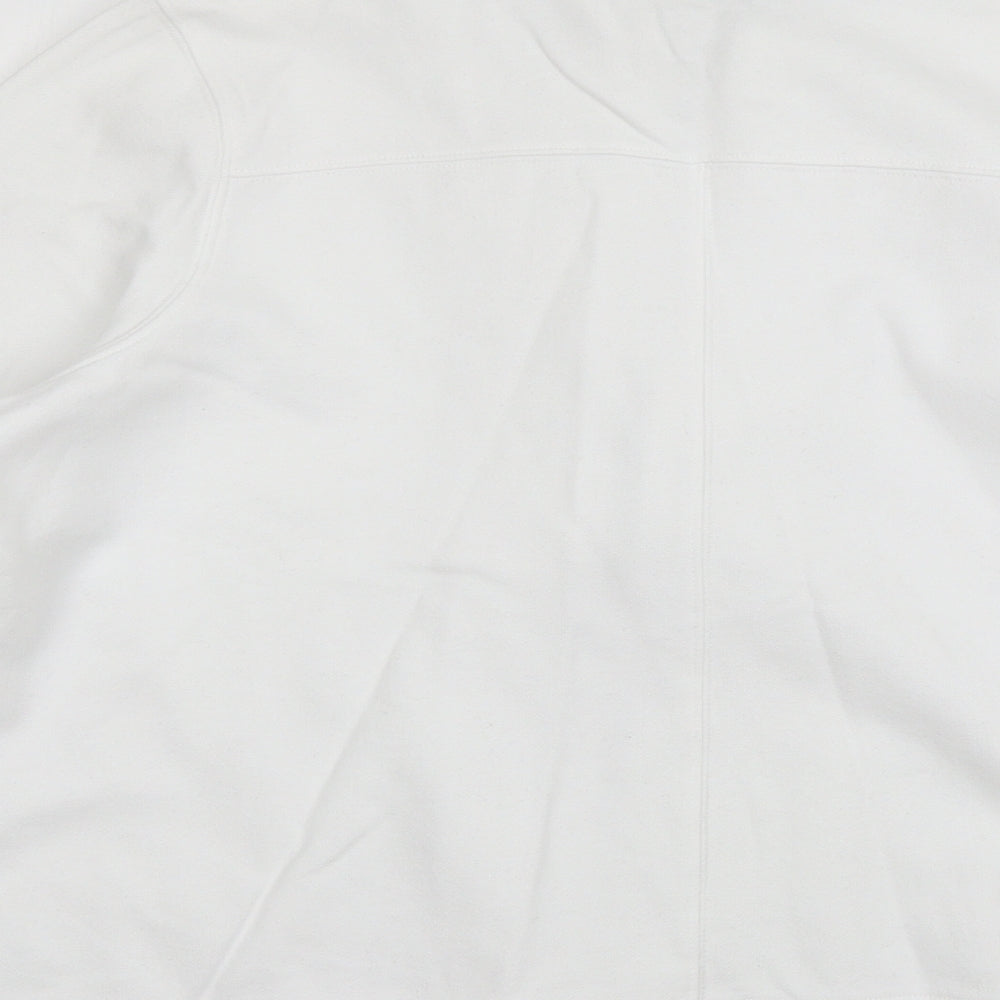 Debenhams Womens White   Full Zip Jumper Size 18