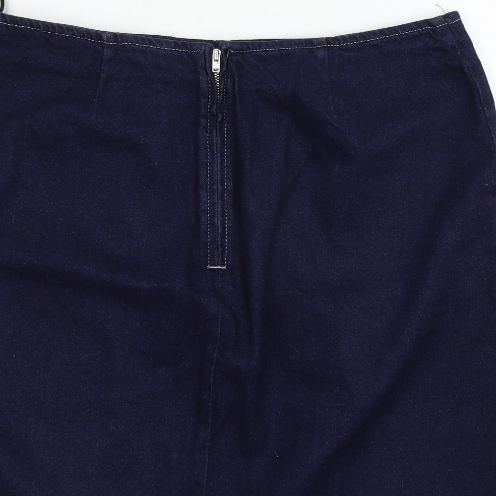 BLUE 73 Womens Blue  Denim Mini Skirt Size 16
