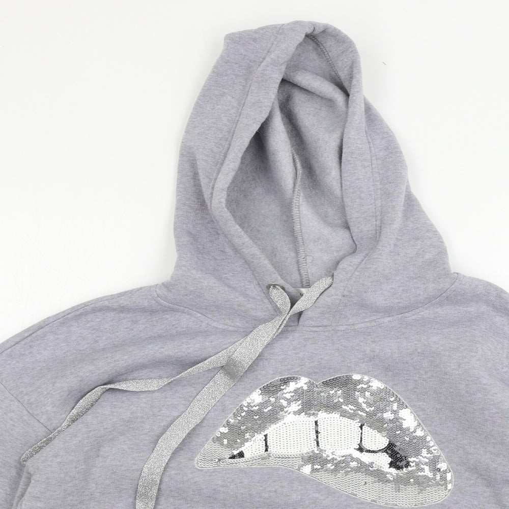 Mc Lorene Womens Grey   Pullover Hoodie Size L