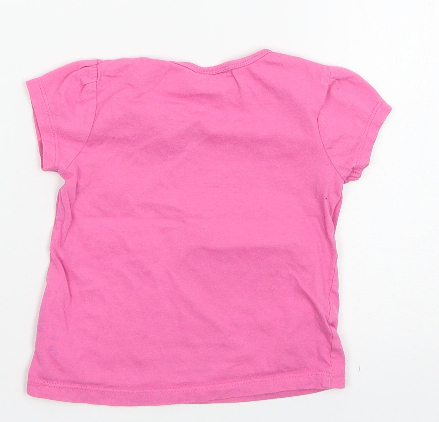 Peppa Pig Girls Pink   Basic T-Shirt Size 18-24 Months  - Peppa pig