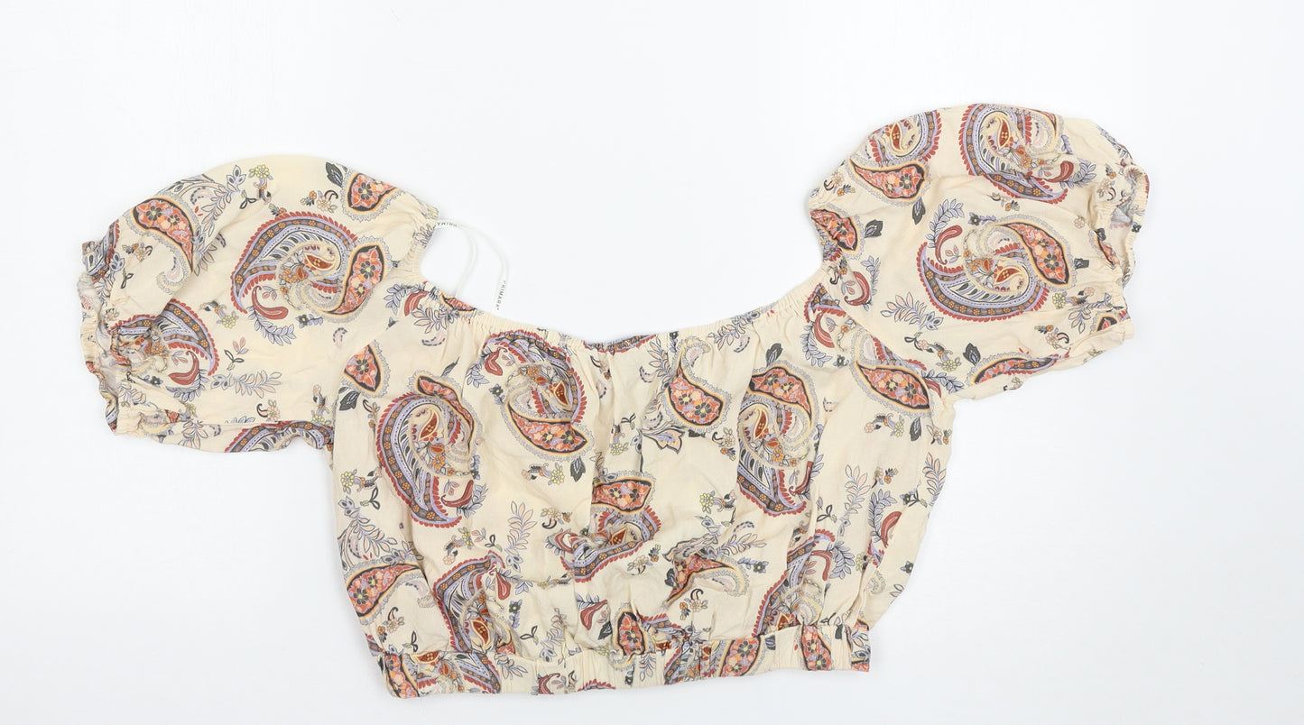 Primark Womens Multicoloured Paisley  Basic Blouse Size 14
