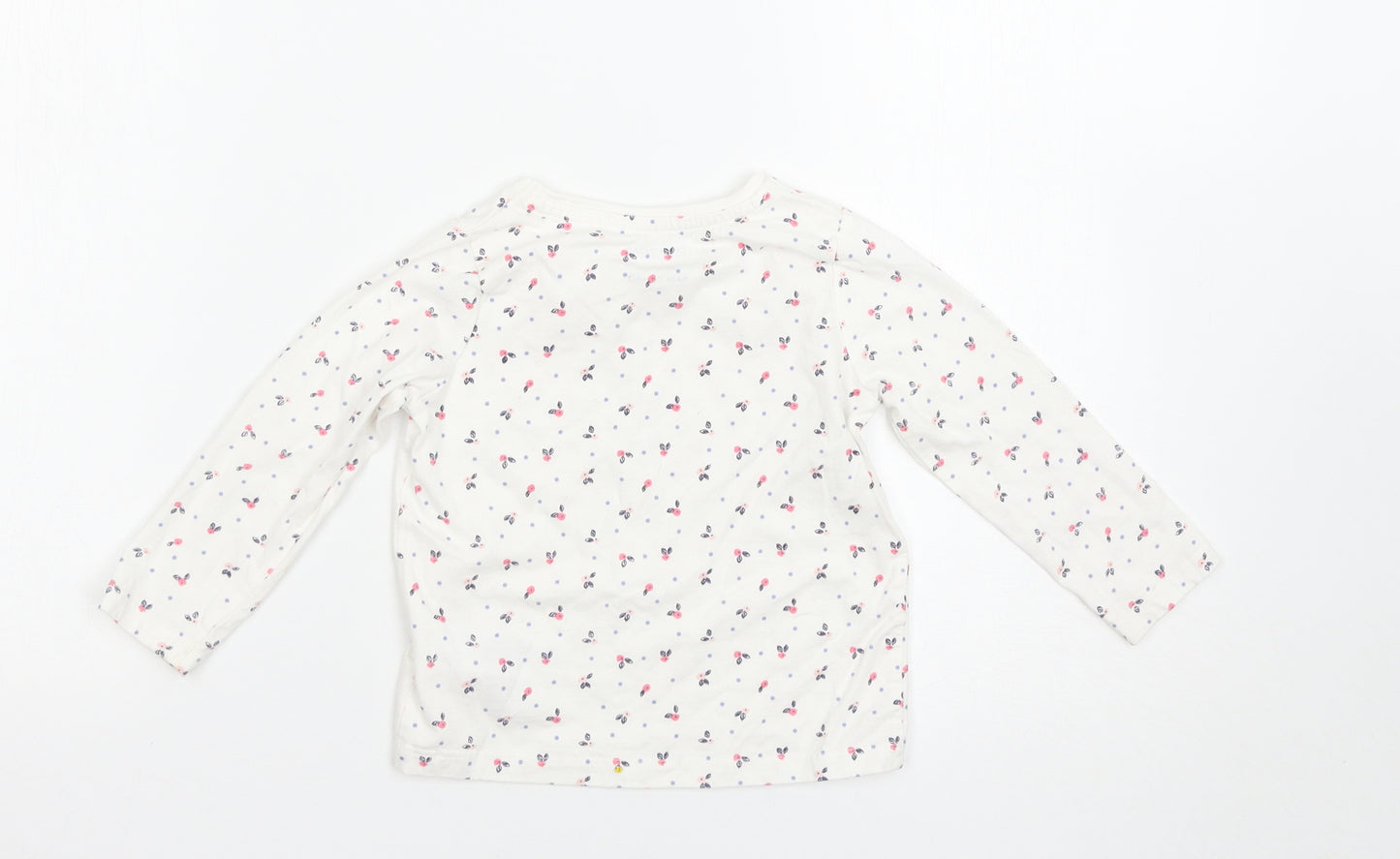 Primark Girls White Floral  Basic T-Shirt Size 18-24 Months