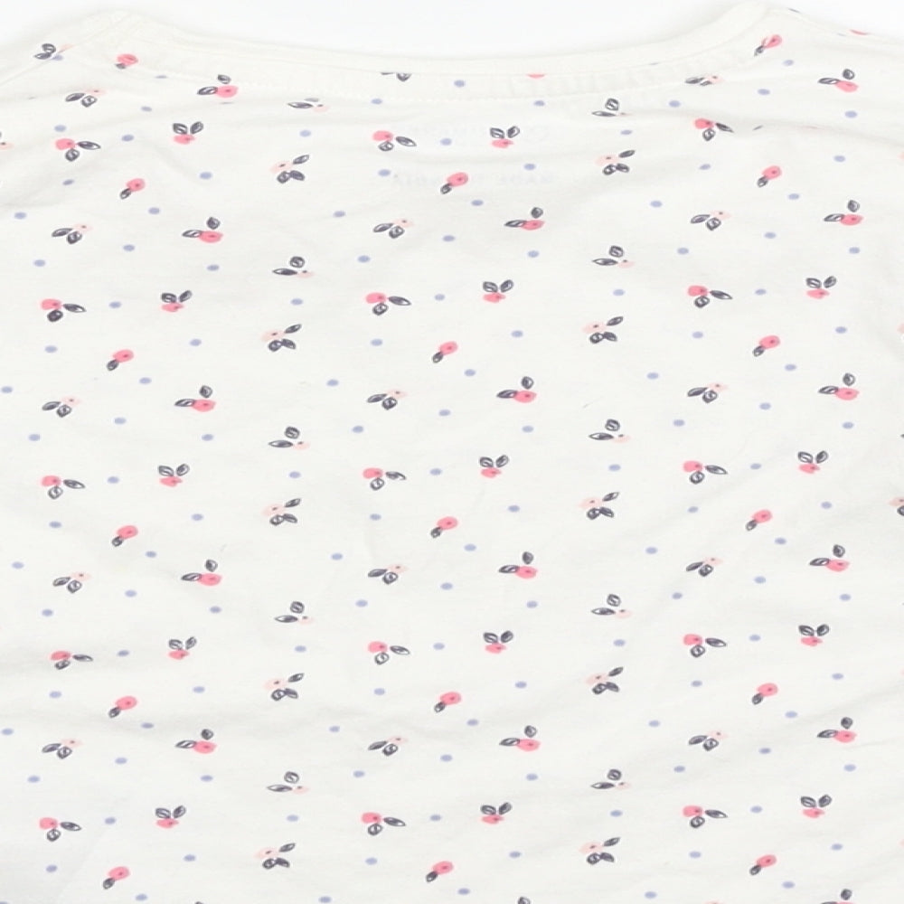 Primark Girls White Floral  Basic T-Shirt Size 18-24 Months