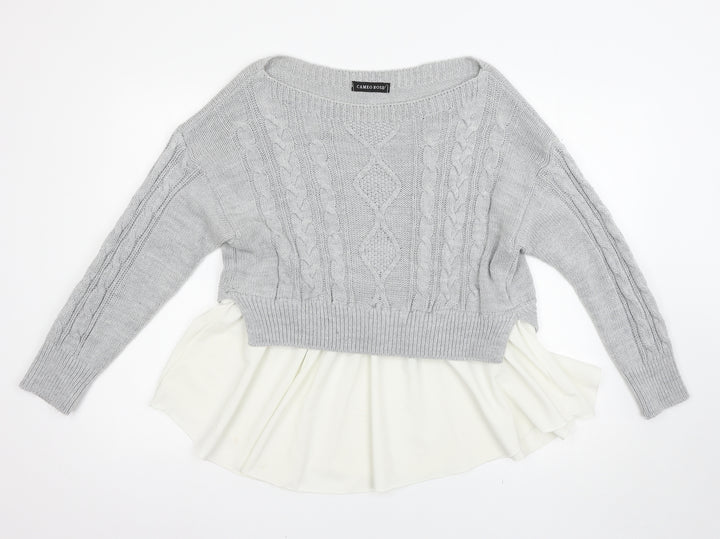 cameo rose Womens Grey Pullover Jumper Size M