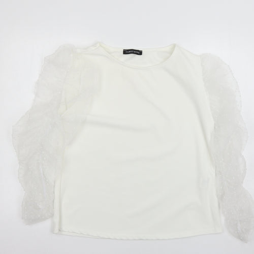 cameo rose Womens White   Basic Blouse Size L