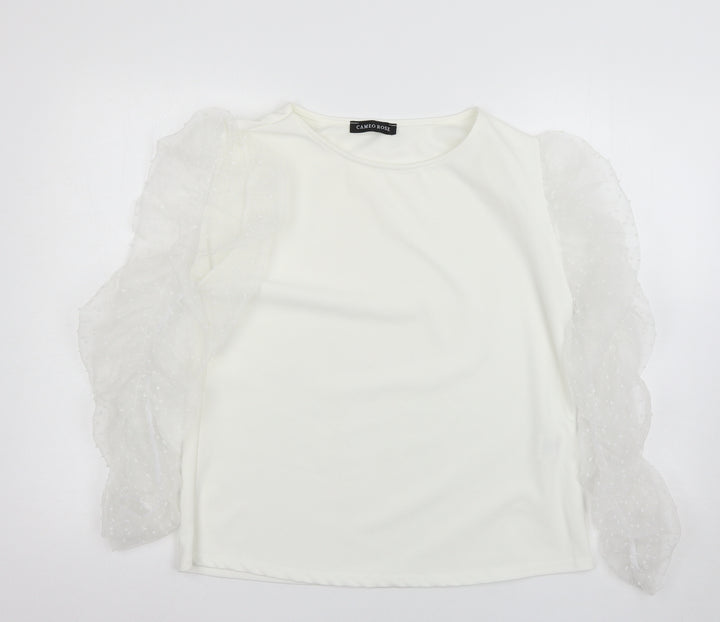 cameo rose Womens White   Basic Blouse Size L