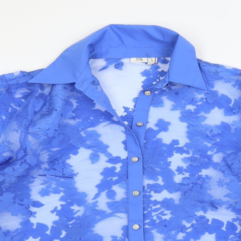 River Island Womens Blue   Basic Blouse Size 12