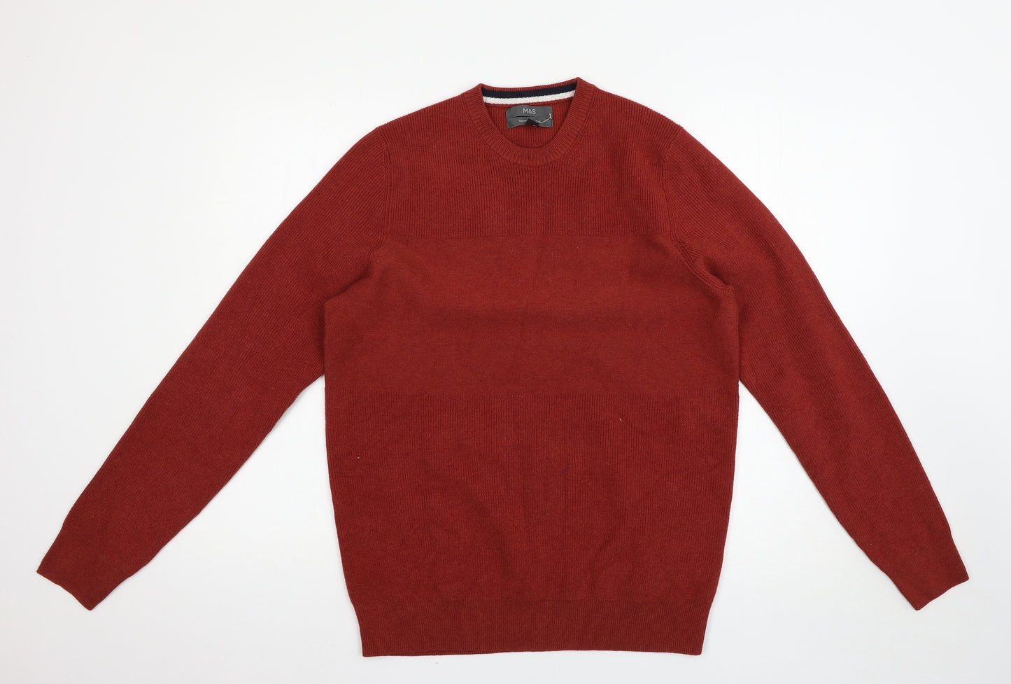 Marks and Spencer Mens Red   Pullover Jumper Size M