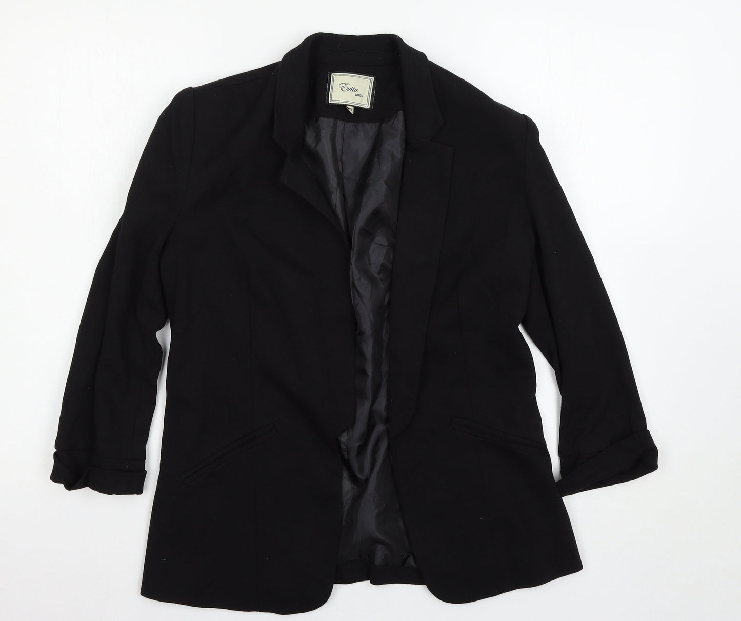 Evita Gold Womens Black   Jacket Blazer Size 8