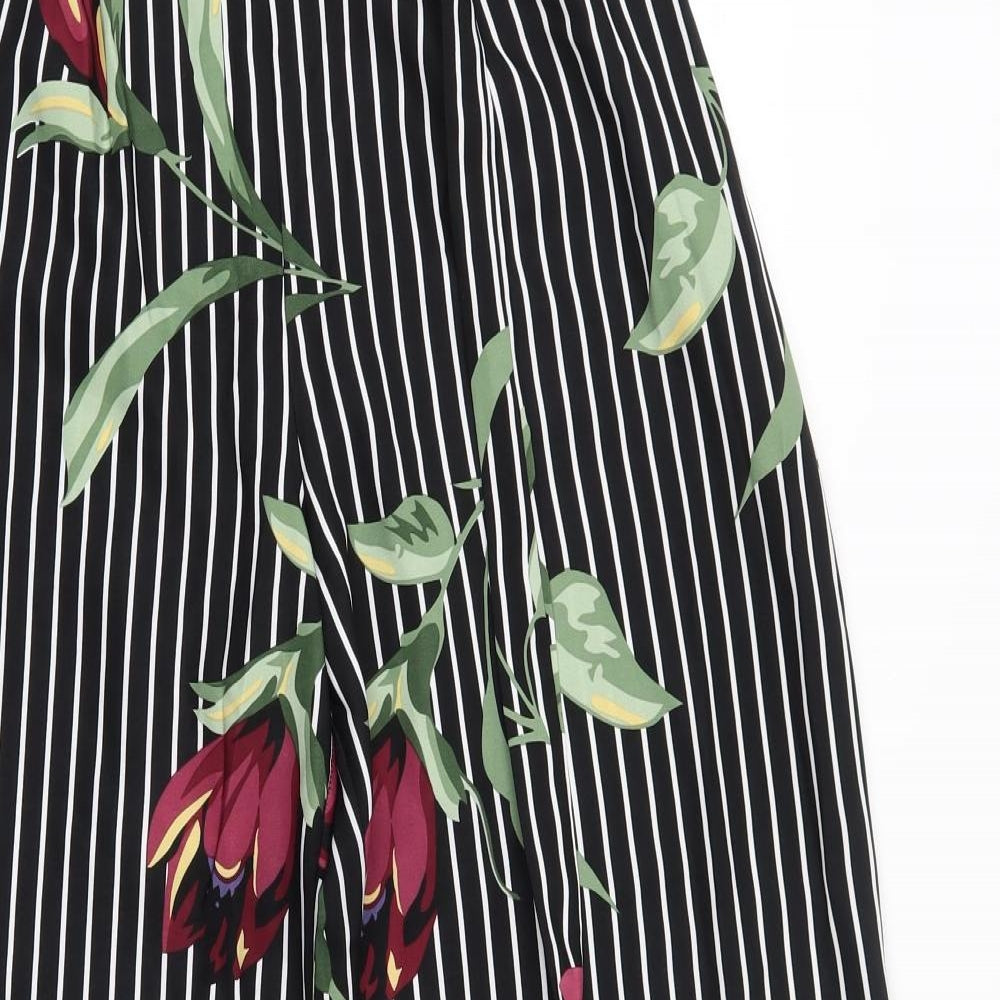 Love Womens Black Floral  Trousers  Size L L31 in