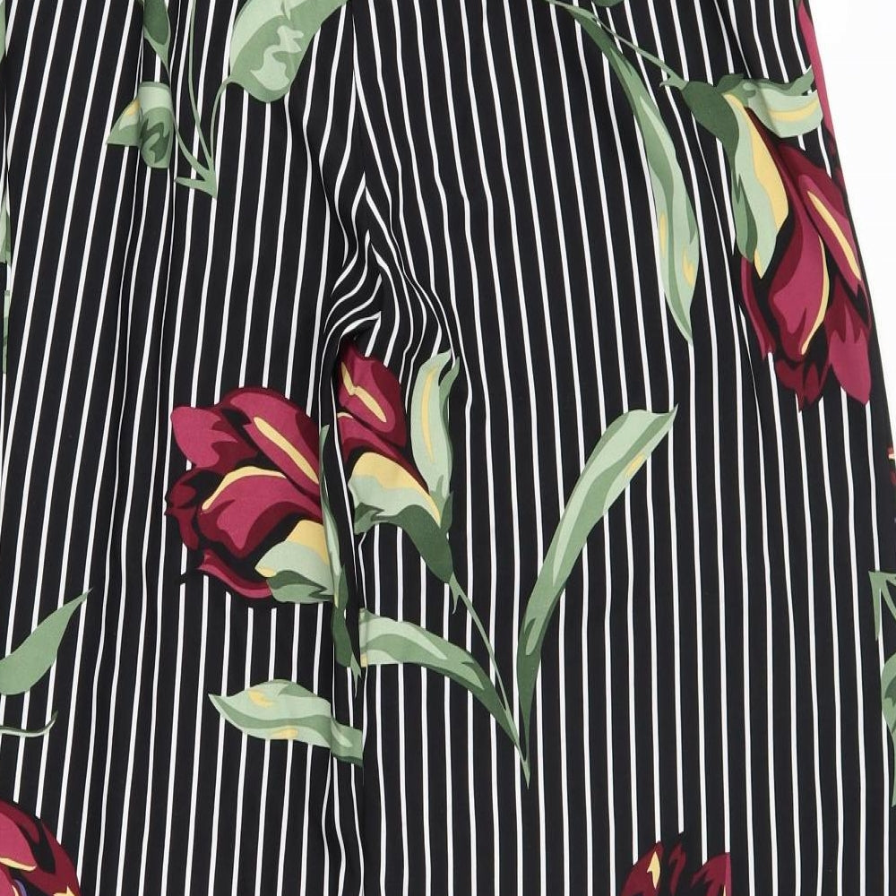 Love Womens Black Floral  Trousers  Size L L31 in