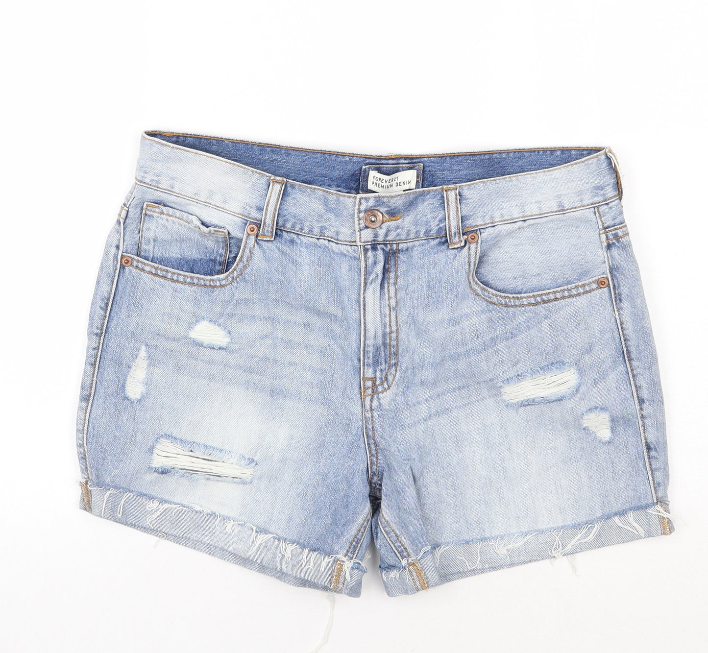 Forever21 Womens Blue   Cut-Off Shorts Size 30
