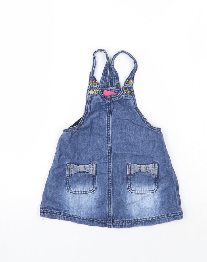 NEXT Boys Blue Pinafore/Dungaree Dress Size 12-18 Months