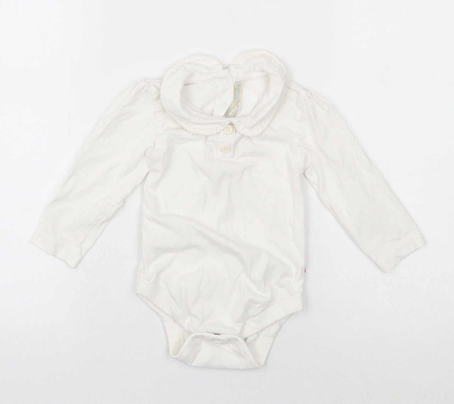 JoJo Maman Bébé Girls White   Babygrow One-Piece Size 12-18 Months