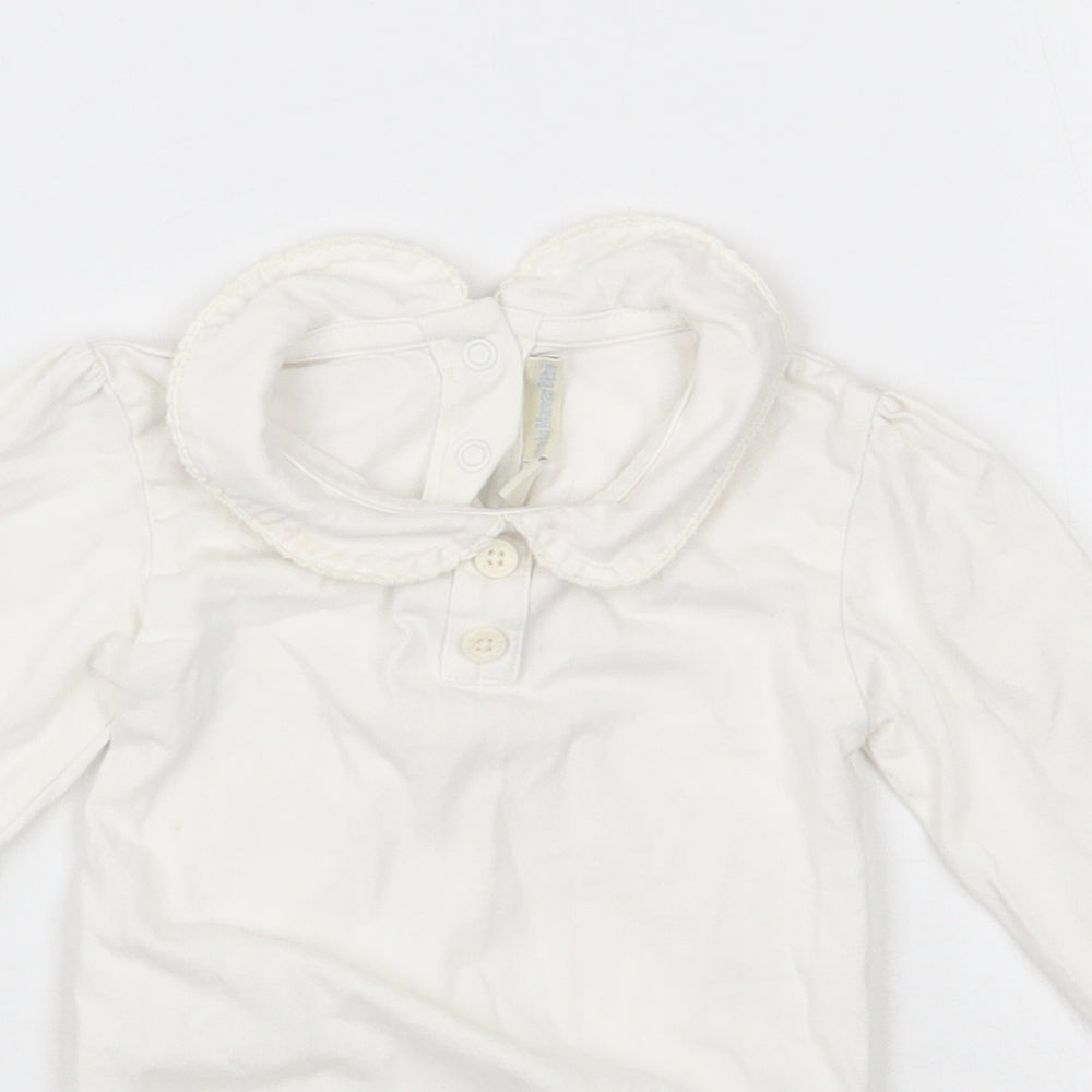 JoJo Maman Bébé Girls White   Babygrow One-Piece Size 12-18 Months