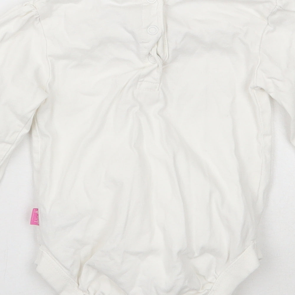 JoJo Maman Bébé Girls White   Babygrow One-Piece Size 12-18 Months
