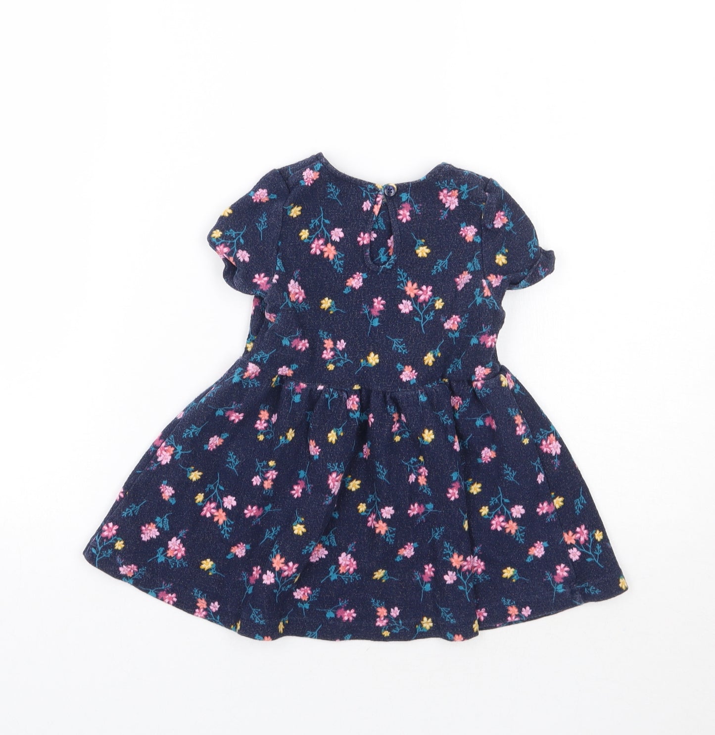 Nutmeg Girls Blue Floral  A-Line  Size 12-18 Months