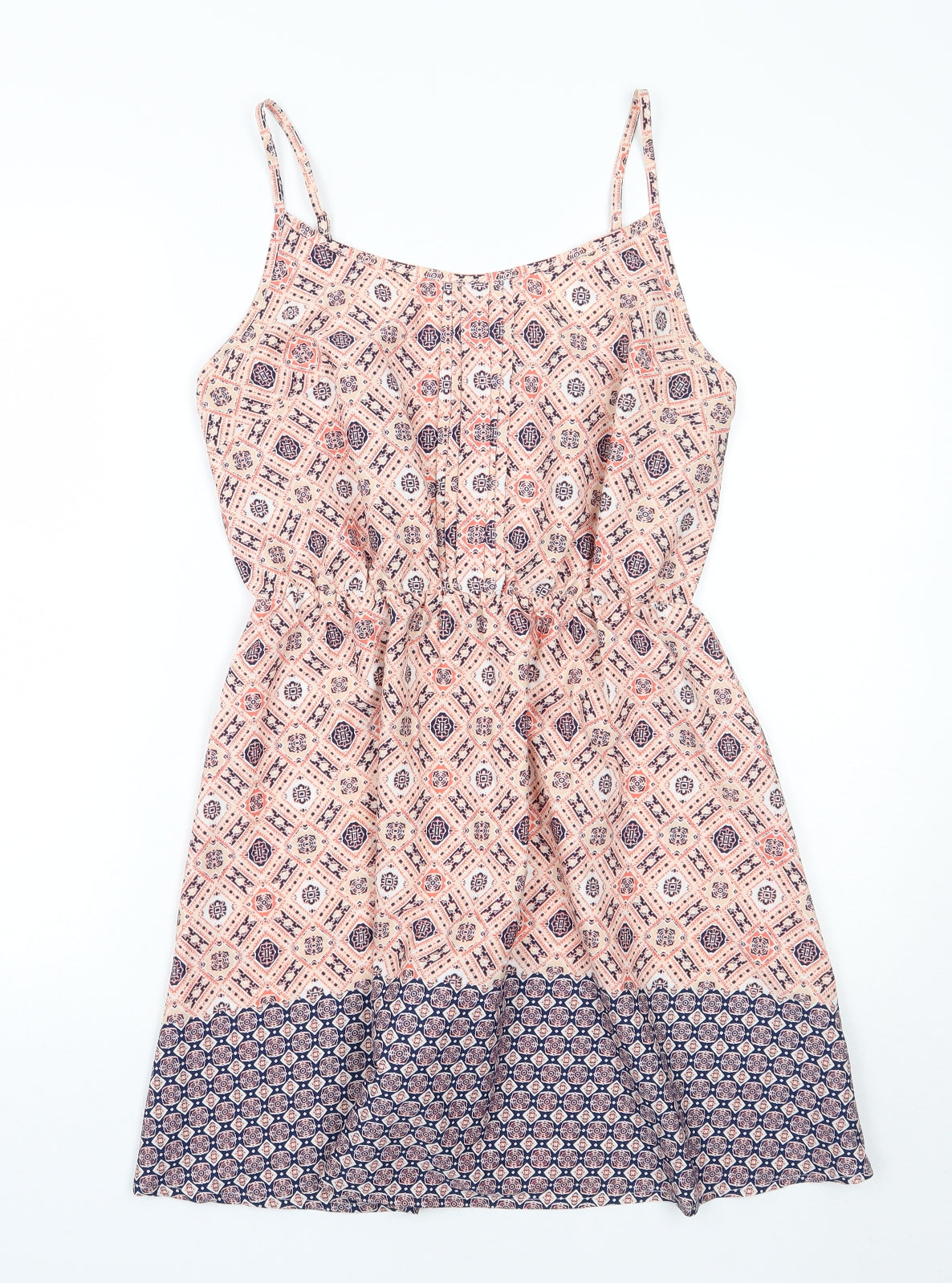 Newlook Womens Pink Geometric  A-Line  Size 10