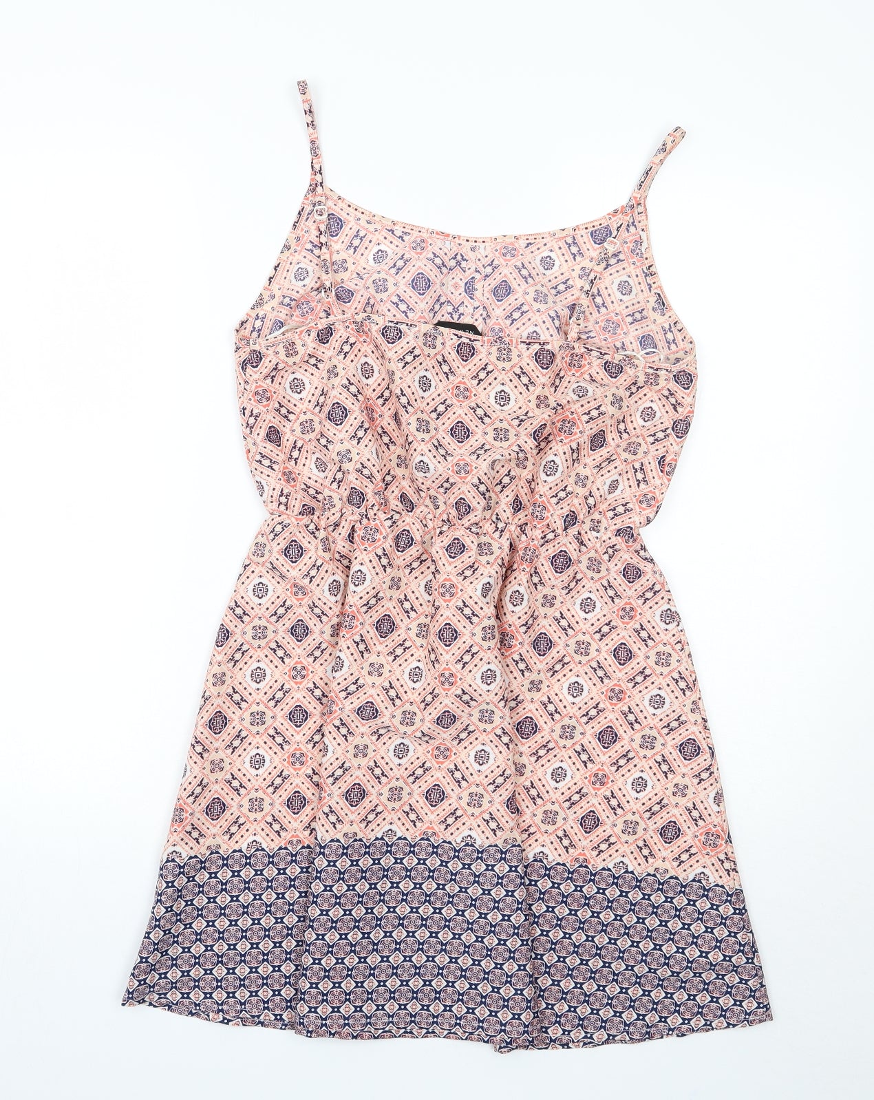 Newlook Womens Pink Geometric  A-Line  Size 10