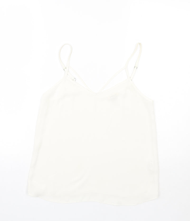 River Island Womens White   Basic Tank Size 6