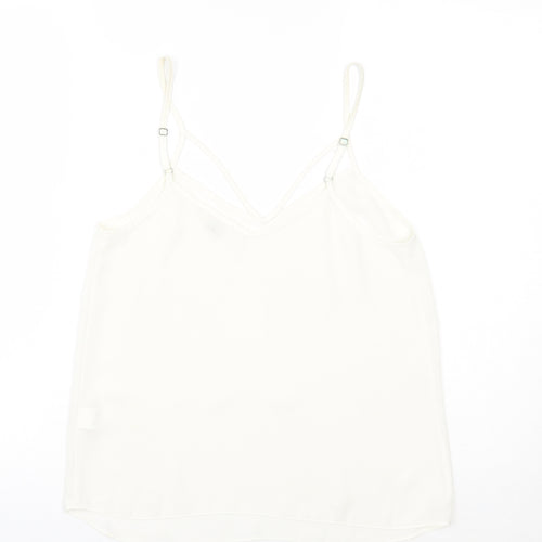 River Island Womens White   Basic Tank Size 6