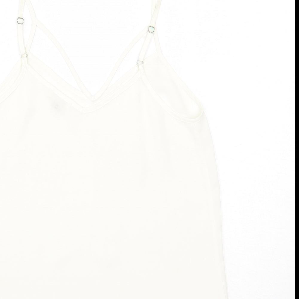 River Island Womens White   Basic Tank Size 6