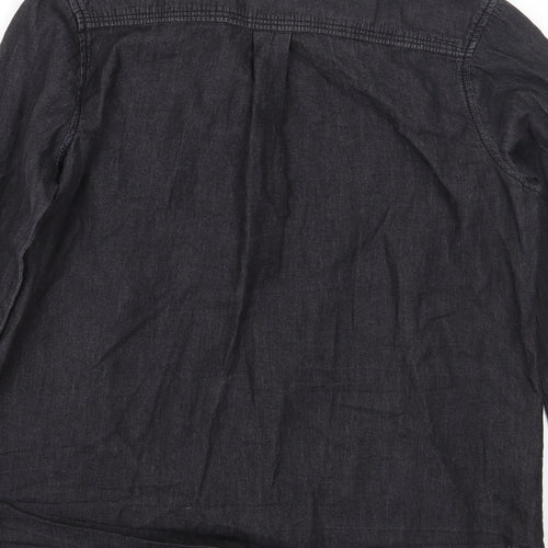 /denim Womens Black   Basic Button-Up Size 12