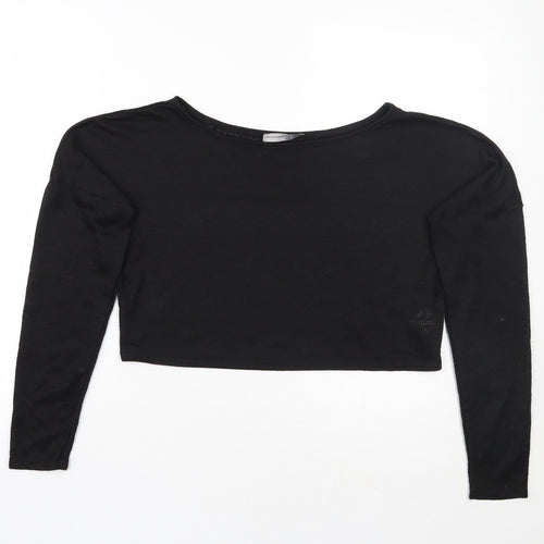 Primark Womens Black   Cropped T-Shirt Size 10