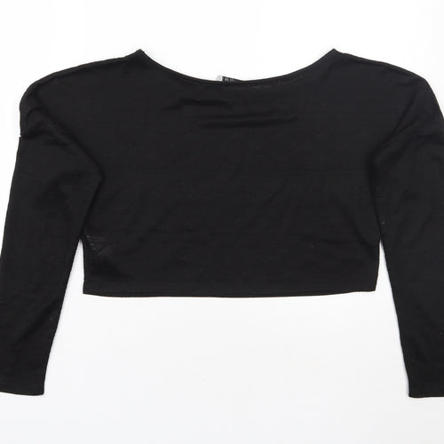 Primark Womens Black   Cropped T-Shirt Size 10