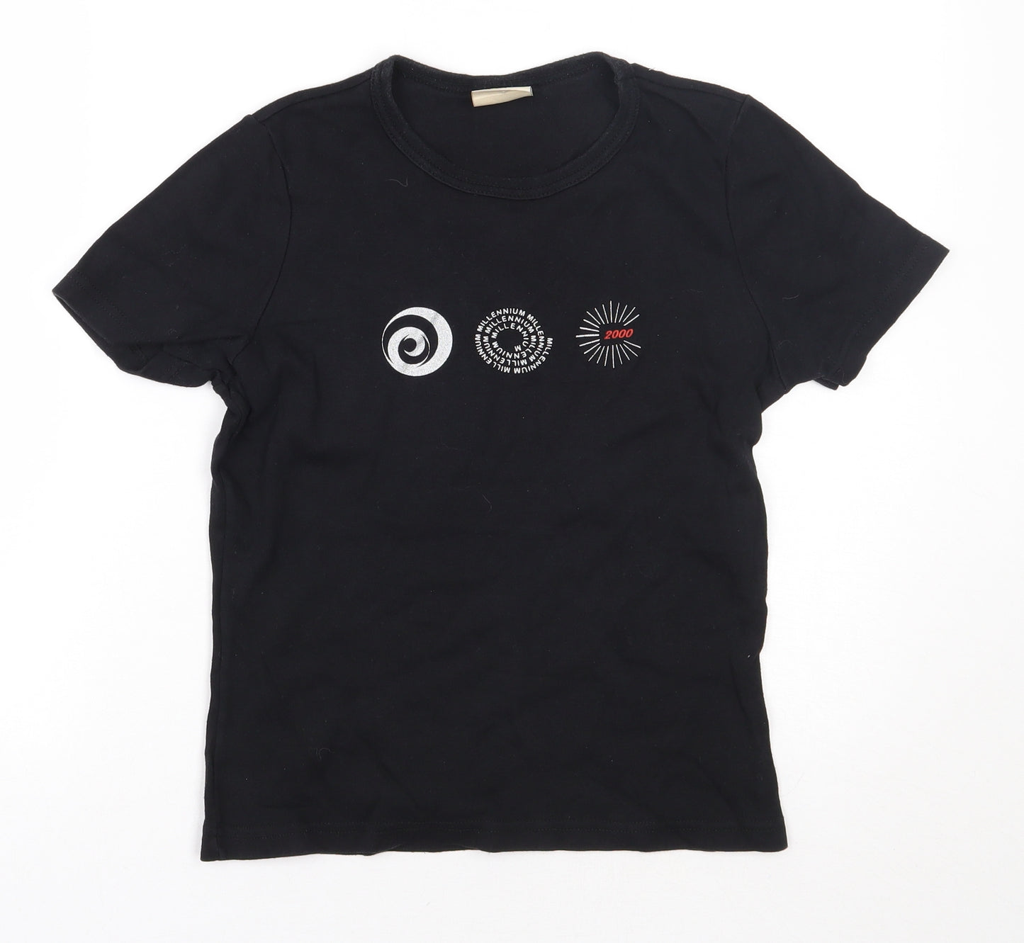 Country Casuals Womens Black   Basic T-Shirt Size 10