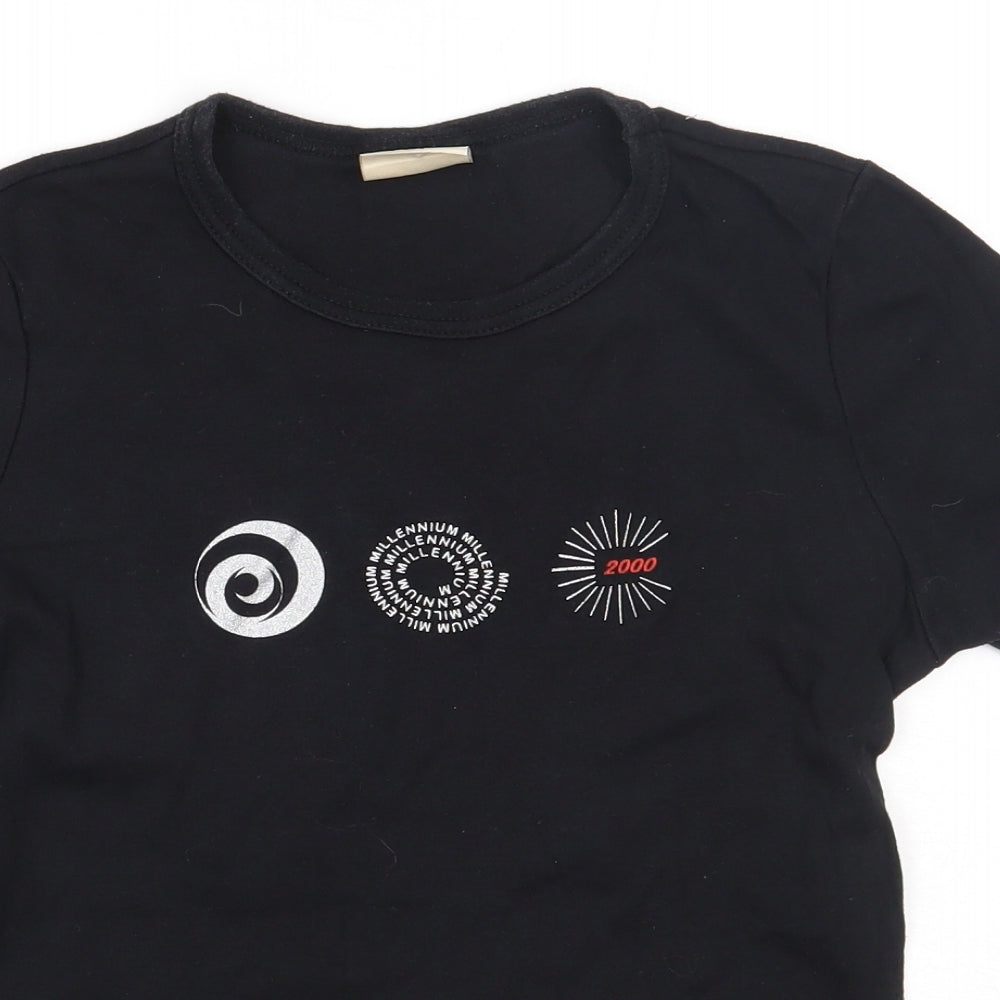 Country Casuals Womens Black   Basic T-Shirt Size 10