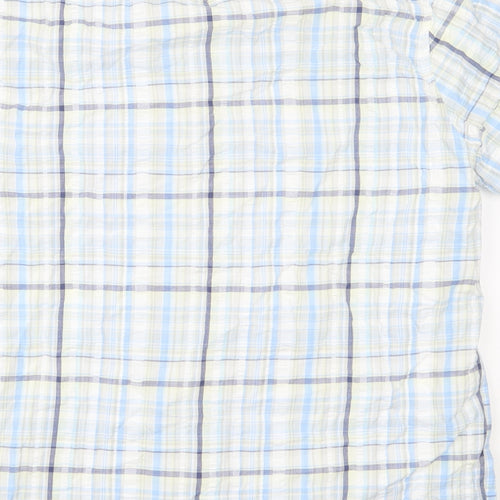 BHS Mens Blue Check   Button-Up Size M