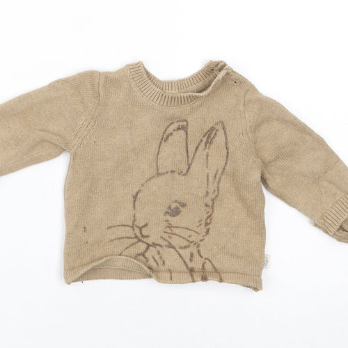 Marks and Spencer Baby Brown   Pullover Jumper Size 0-3 Months