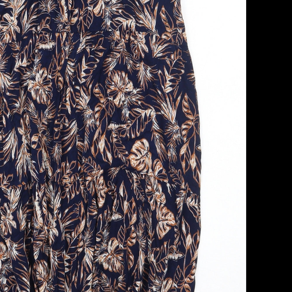 Primark Womens Blue Floral  Basic Tank Size 14