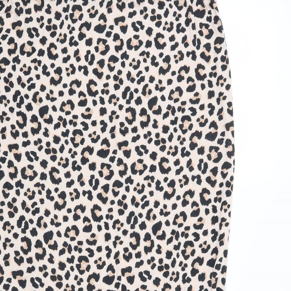 Very Womens Beige Animal Print  A-Line Skirt Size 16