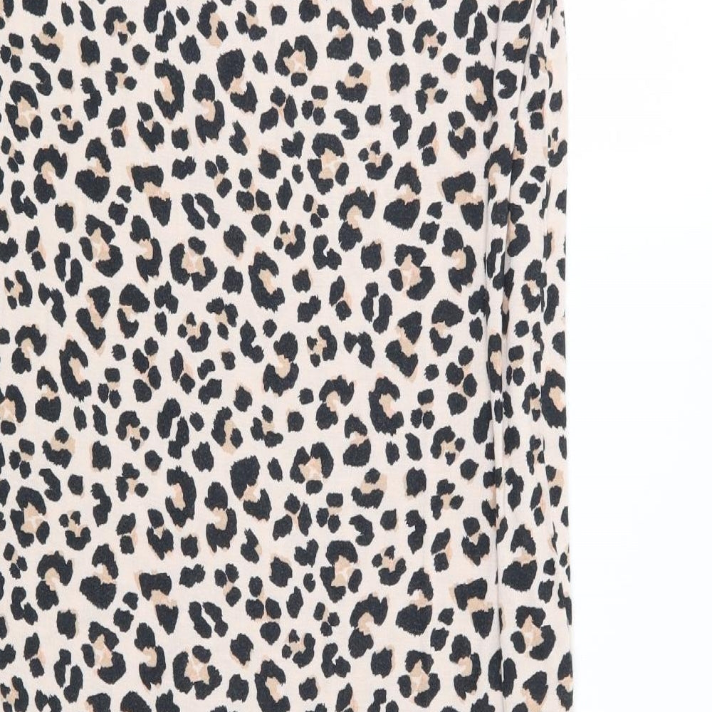 Very Womens Beige Animal Print  A-Line Skirt Size 16