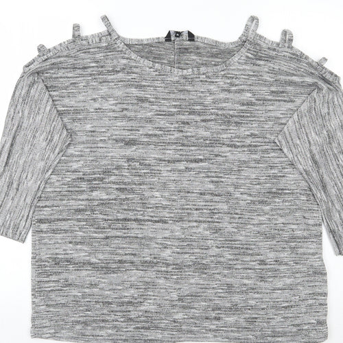 Peacocks Womens Grey   Basic T-Shirt Size 14