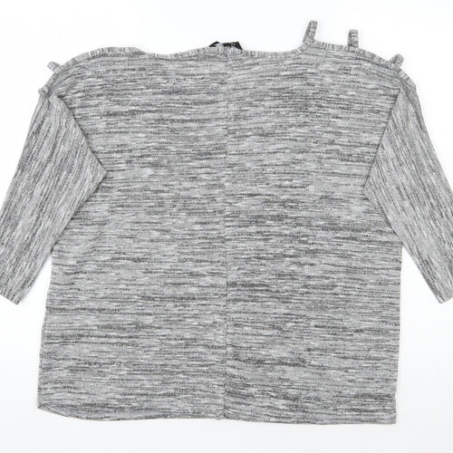 Peacocks Womens Grey   Basic T-Shirt Size 14