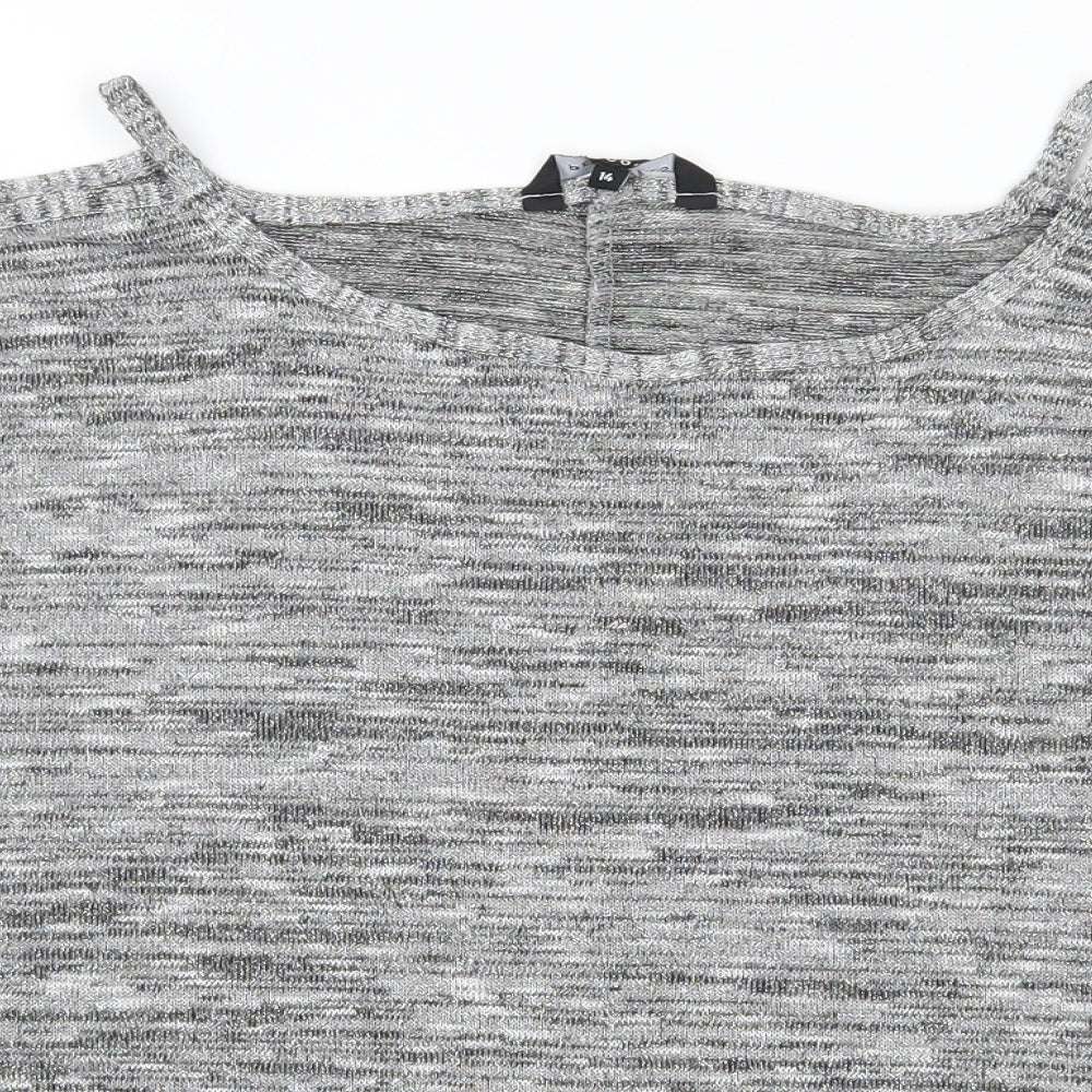 Peacocks Womens Grey   Basic T-Shirt Size 14