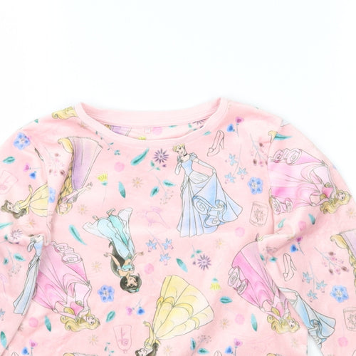 George Girls Pink Geometric  Top Pyjama Set Size 6-7 Years